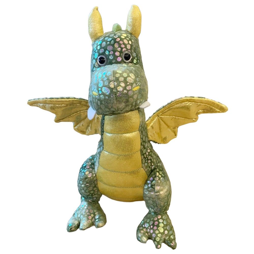HugFun Signature Select Plush Whimsical Metallic Look DRAGON 12" Plush NWT